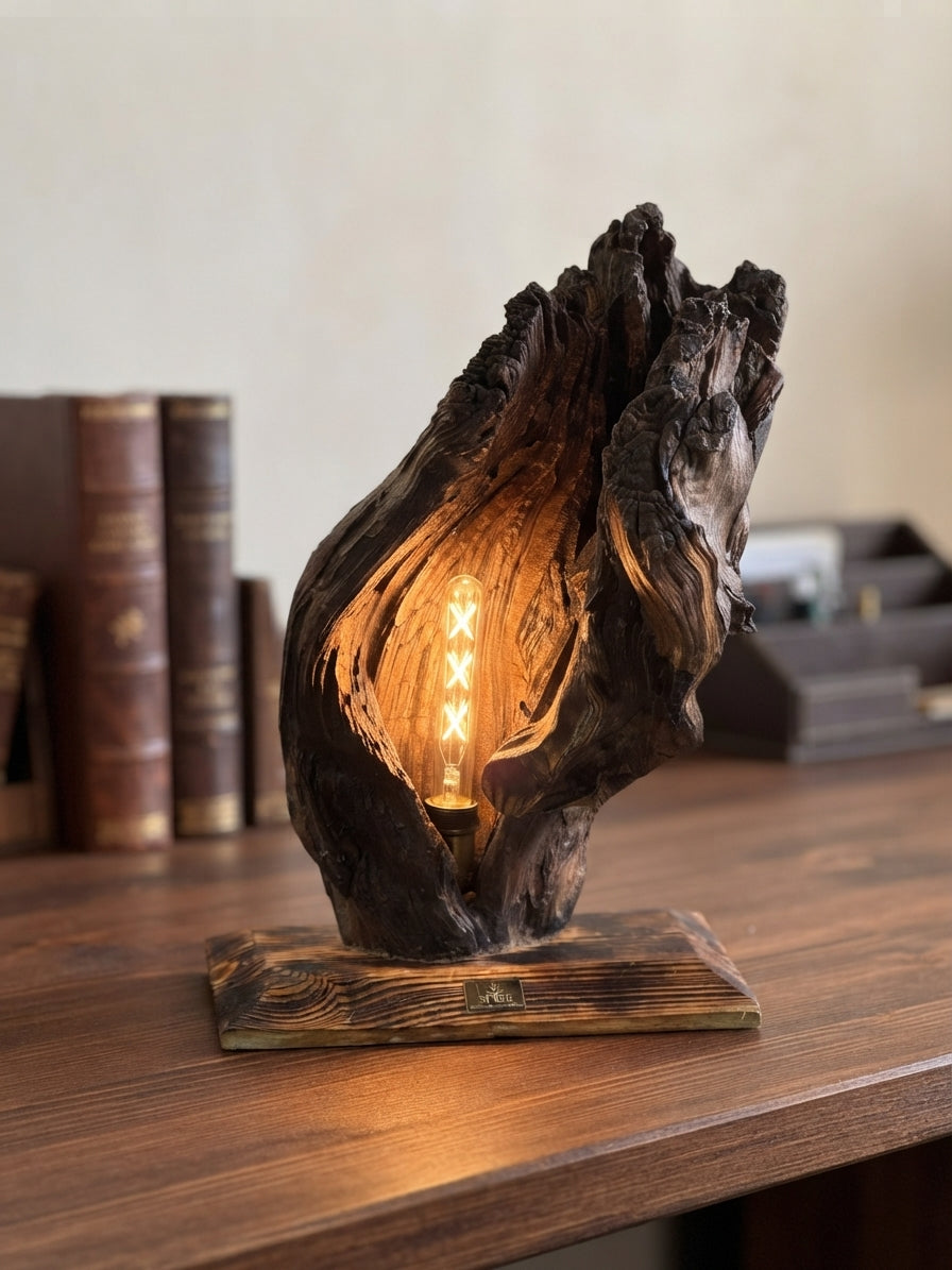 Hollow Trunk Ember Lamp