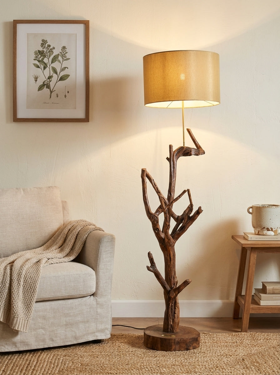 Woven Branch Floor Lamp
