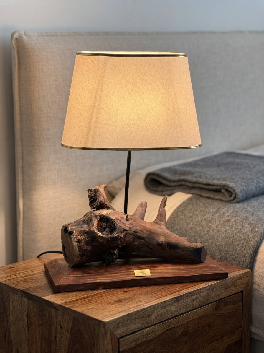Knotted Hollow Log Lamp