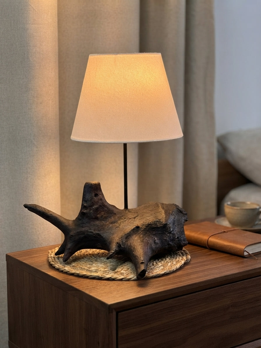 Ebony Reclining Beast Lamp