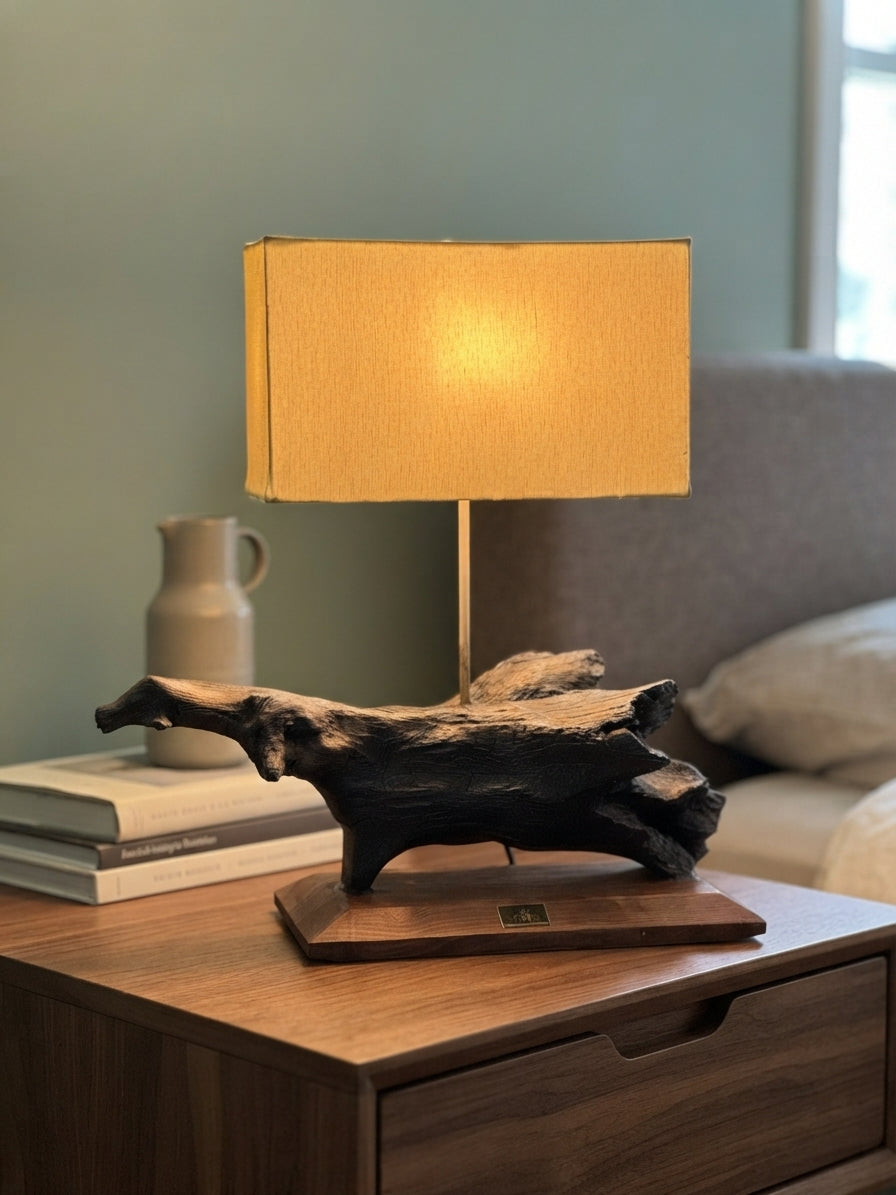 Marsh Fox Driftwood Lamp