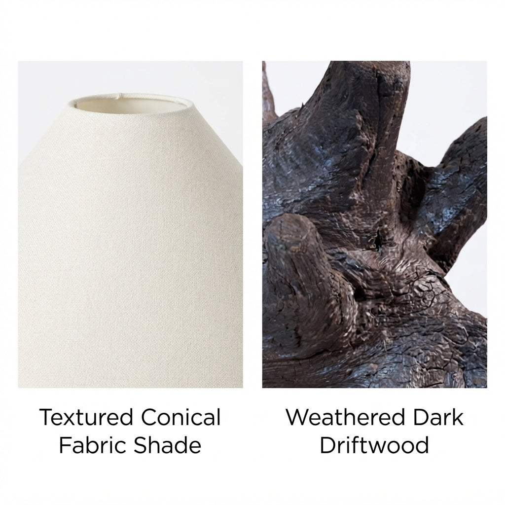 Driftwood Log Table Lamp