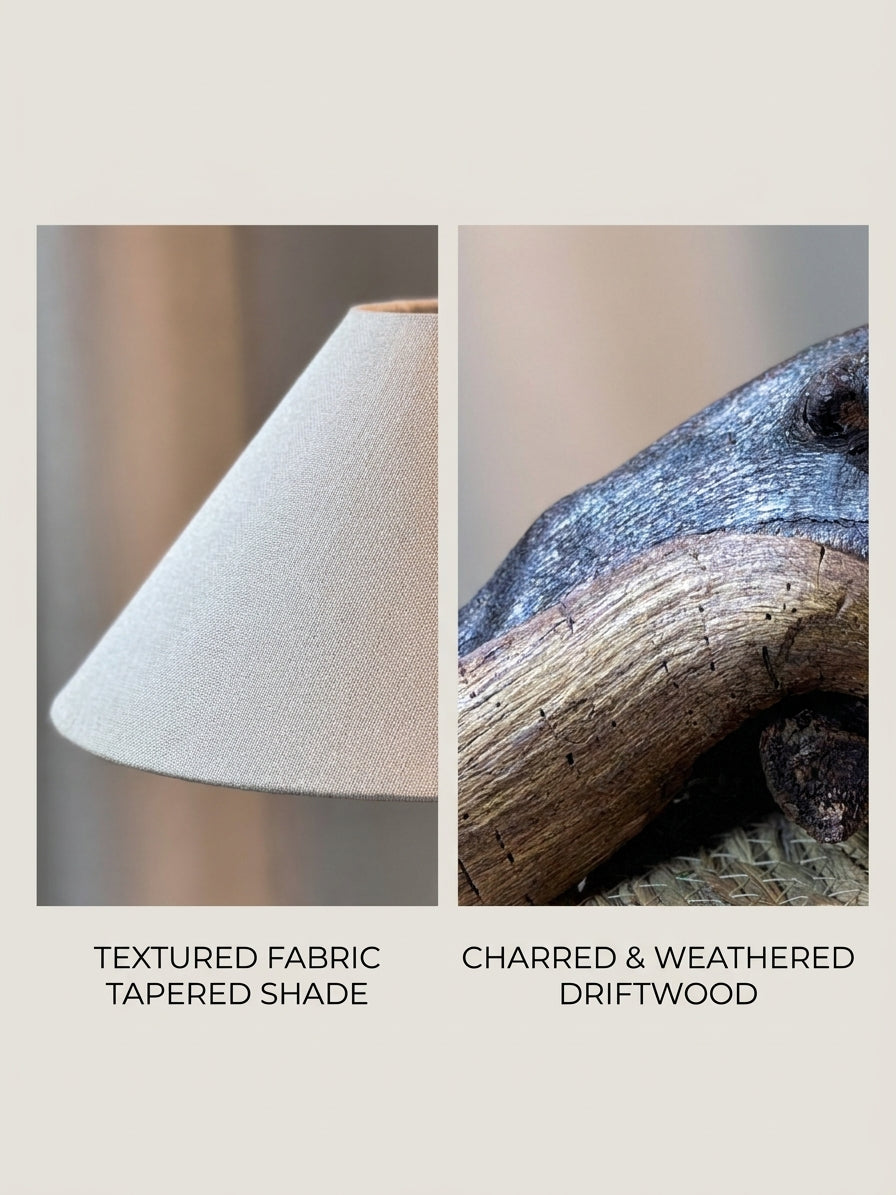 Twin-Tone Log Table Lamp