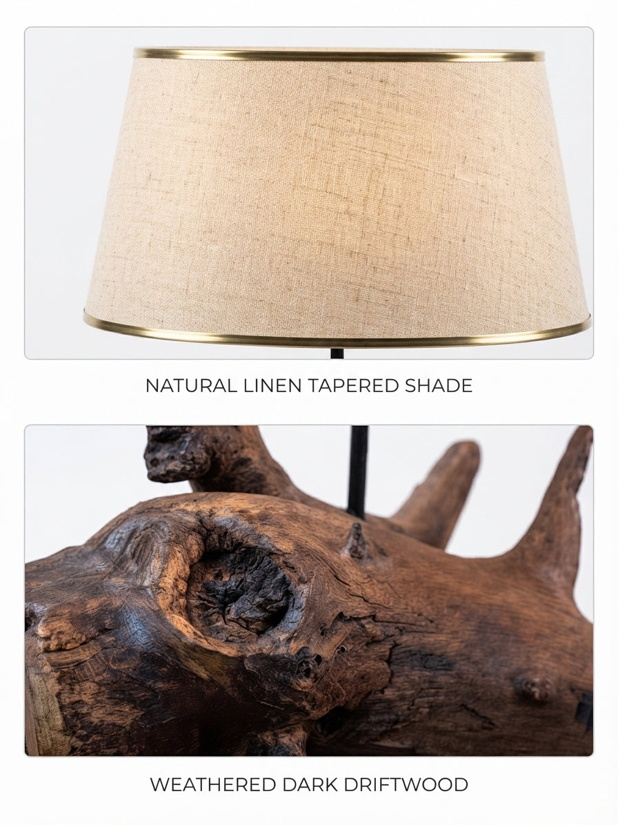 Knotted Hollow Log Lamp