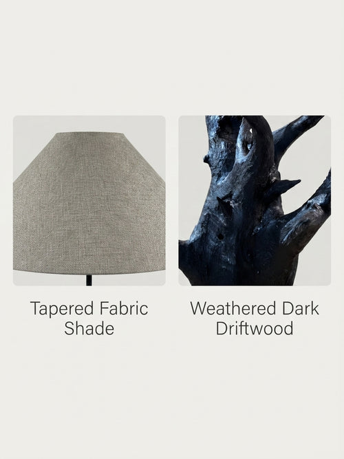 Charred Trunk Table Lamp