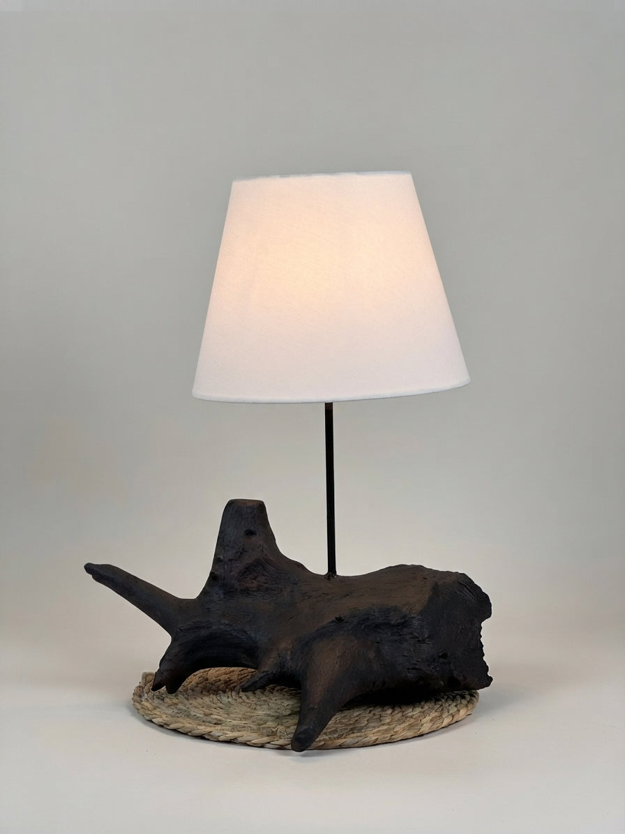 Ebony Reclining Beast Lamp
