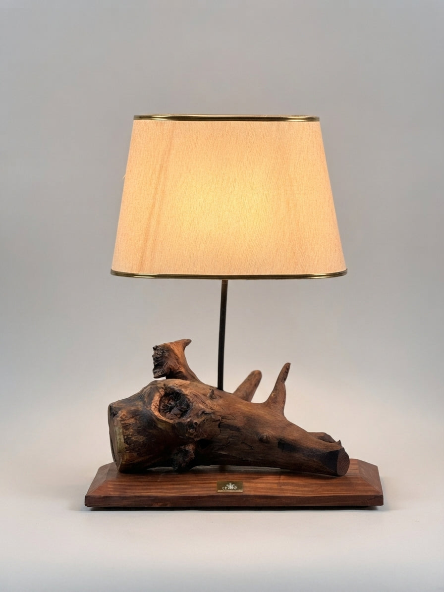 Knotted Hollow Log Lamp