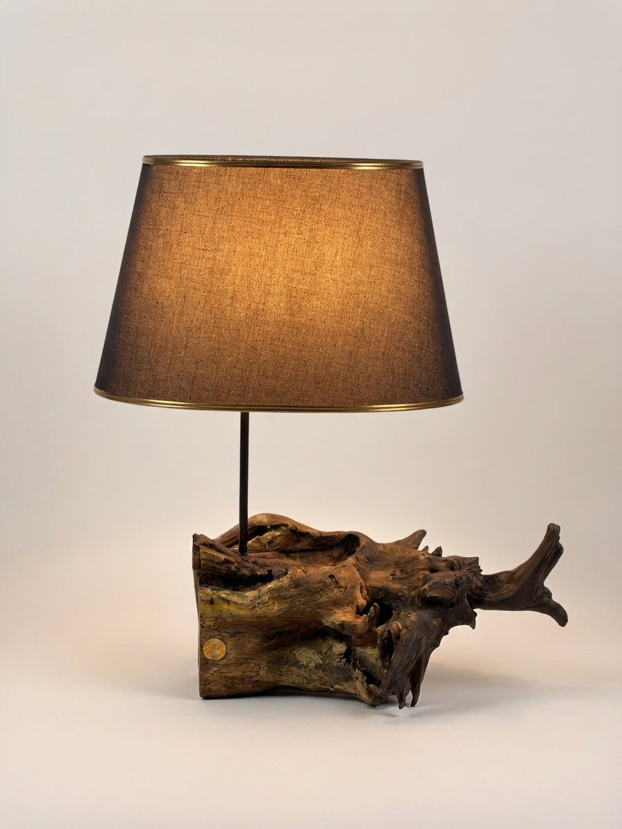 Weathered Ram Root Lamp