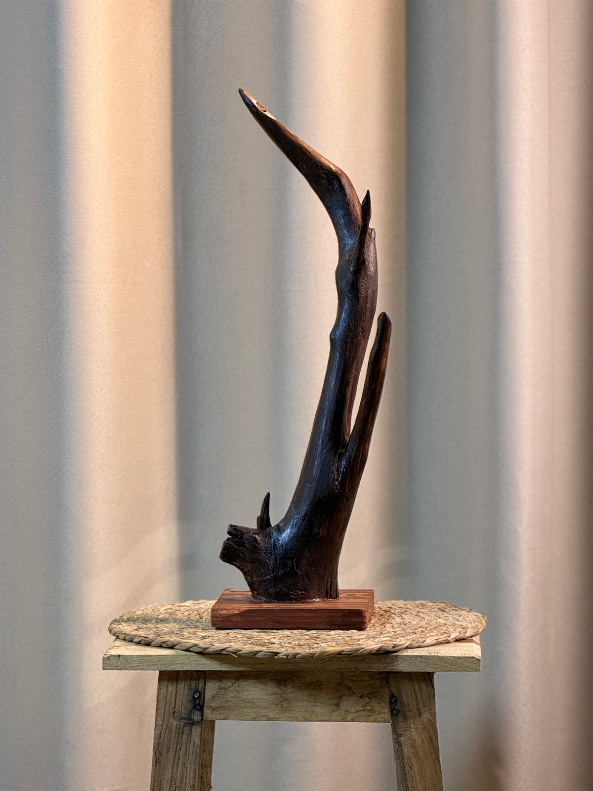Cresting Horn Tabletop Sculpture