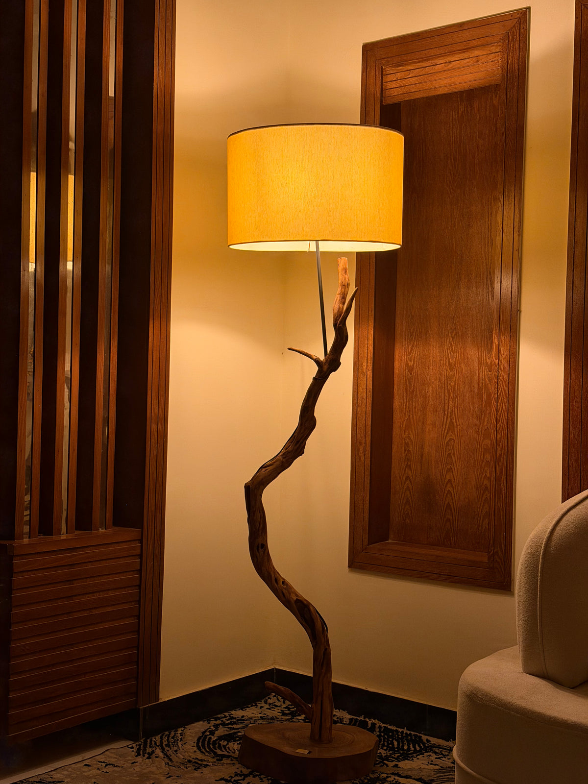 Sculptural Driftwood Floor Lamp