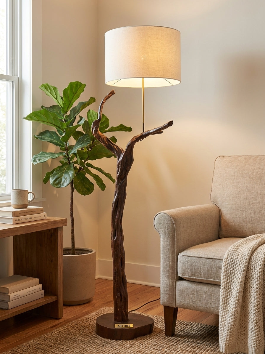 Rustic Natural Branch Floor Lamp